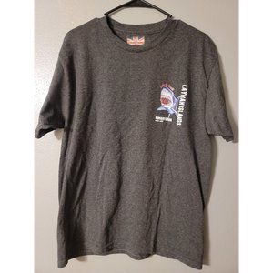 Cayman Treasures Gray Short Sleeve T Shirt Graphic Shark Size L